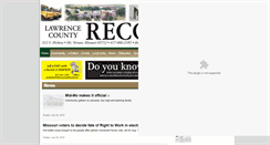 Desktop Screenshot of lawrencecountyrecord.com